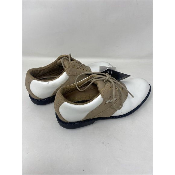 Boys Dunlop Golf Shoes Size 6 JR2300C Junior Classic Saddle Cleat Foam Insole - Picture 1 of 5